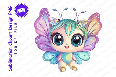 Cute butterfly cartoon clipart png illustration Sublimation Regulrcrative 