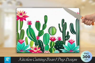 Cute Cactus Cactus Cutting Board Sublimation Regulrcrative 