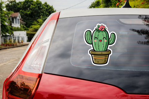 Cute Cactus Succulent Sticker Clipart Design Sublimation Regulrcrative 