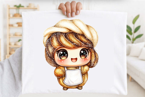 Cute Café & Bakery Dumpling Clipart Bundle. Sublimation SVGArt 