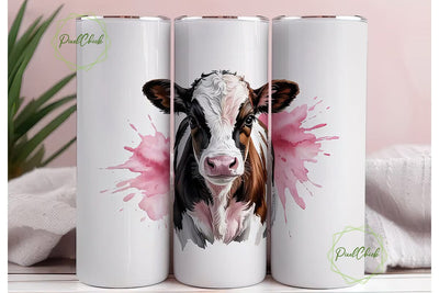 Cute Calf 20oz Tumbler Wrap Sublimation PixelChick 