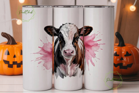 Cute Calf 20oz Tumbler Wrap Sublimation PixelChick 