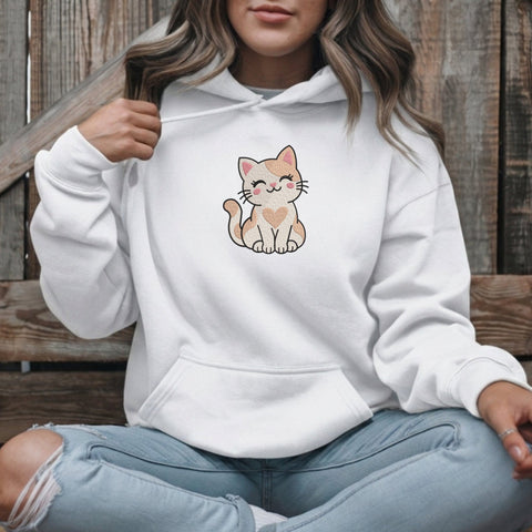 Cute Calico Cat Embroidery Design – Heart Kitty Animal Machine Embroidery File Embroidery/Applique DESIGNS PatternFeed8 