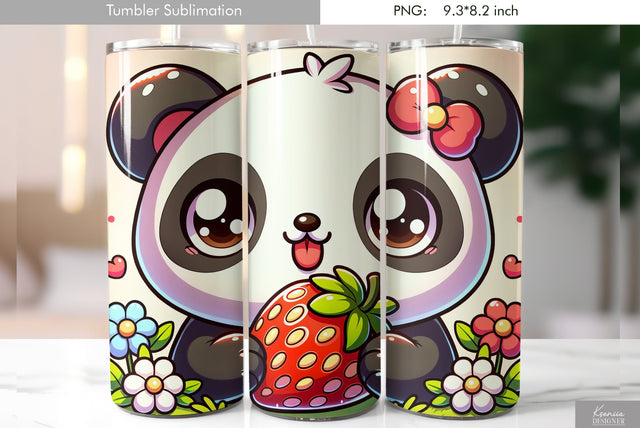 Cute cartoon animal. Kids tumbler design Sublimation Kseniia designer 