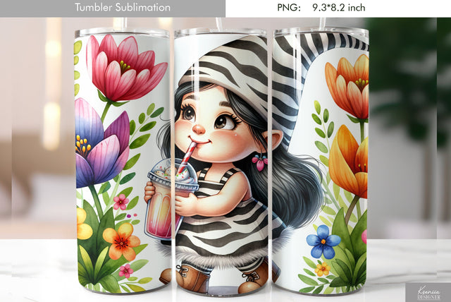 Cute cartoon animal. Kids tumbler design Sublimation Kseniia designer 