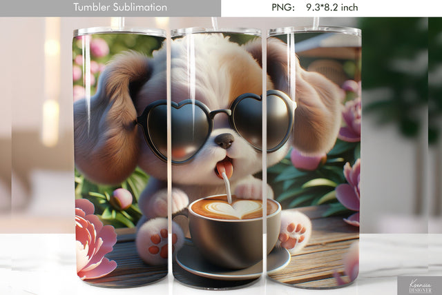 Cute cartoon animal. Kids tumbler design Sublimation Kseniia designer 