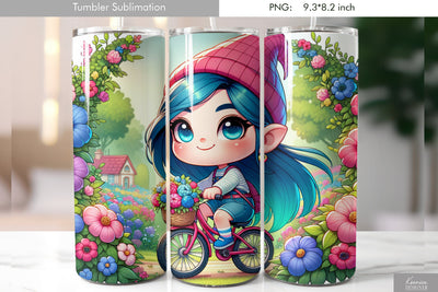 Cute cartoon animal. Kids tumbler design Sublimation Kseniia designer 