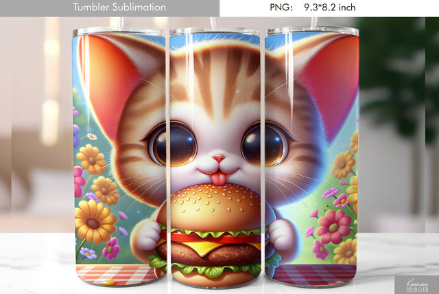 Cute cartoon animal. Kids tumbler design Sublimation Kseniia designer 
