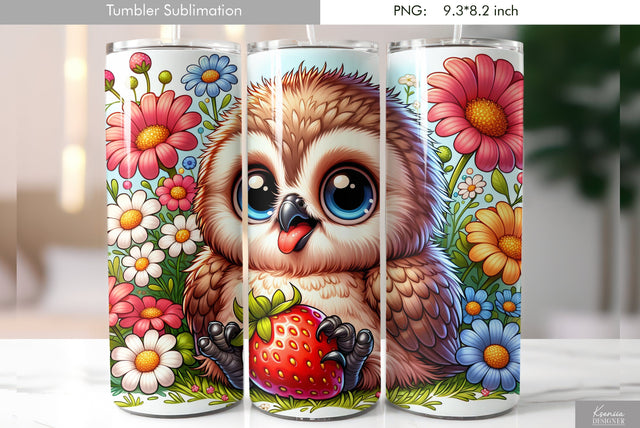 Cute cartoon animal. Kids tumbler design Sublimation Kseniia designer 