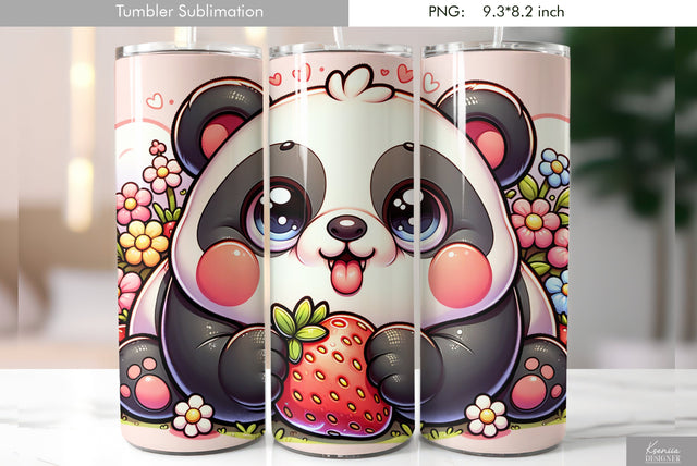 Cute cartoon animal. Kids tumbler design Sublimation Kseniia designer 
