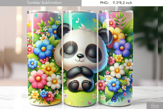 Cute cartoon animal. Kids tumbler design Sublimation Kseniia designer 