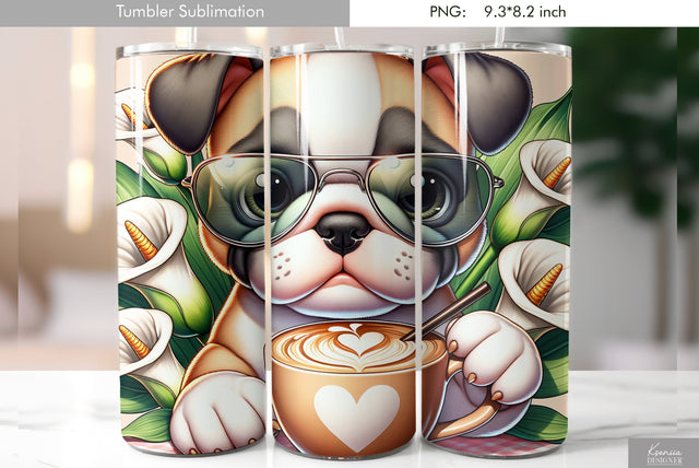 Cute cartoon animal. Kids tumbler design Sublimation Kseniia designer 