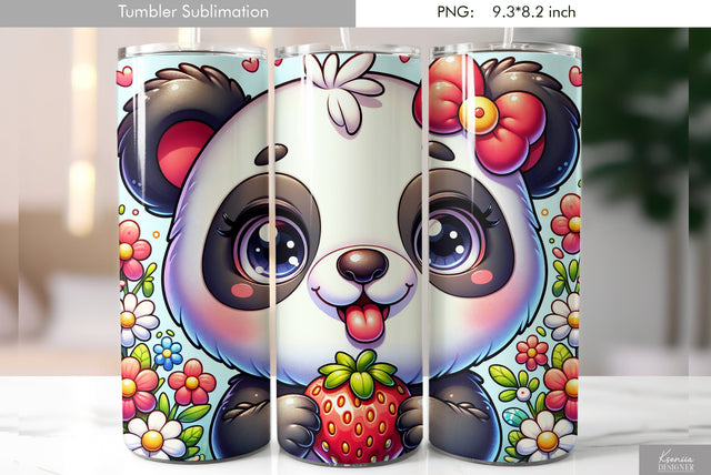 Cute cartoon animal. Kids tumbler design Sublimation Kseniia designer 