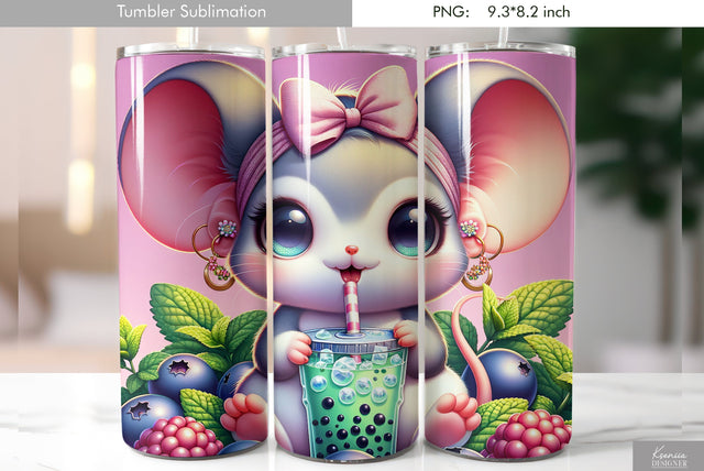 Cute cartoon animal. Kids tumbler design Sublimation Kseniia designer 