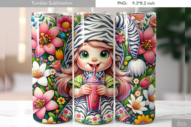 Cute cartoon animal. Kids tumbler design Sublimation Kseniia designer 