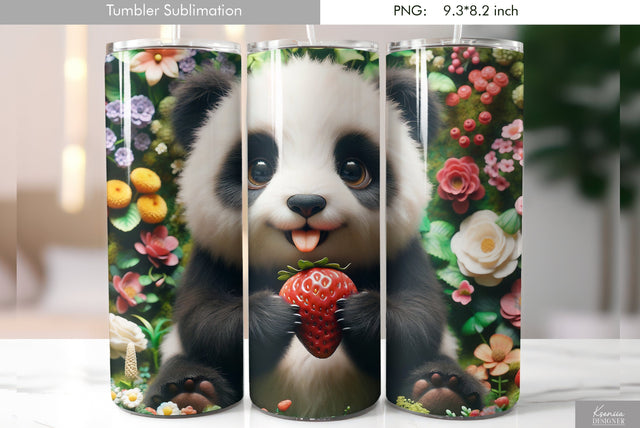 Cute cartoon animal. Kids tumbler design Sublimation Kseniia designer 