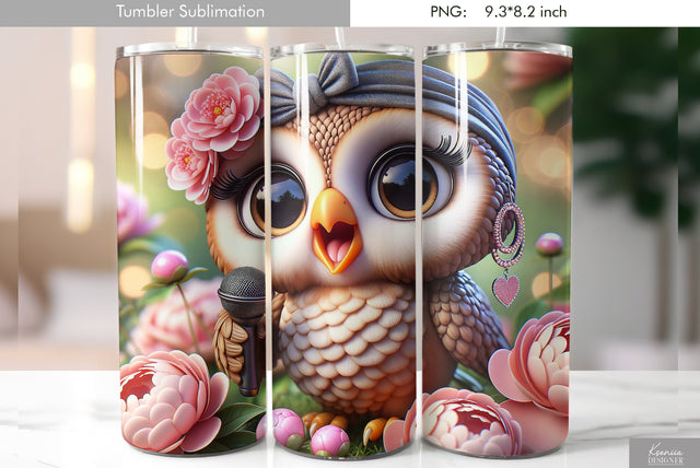 Cute cartoon animal. Kids tumbler design Sublimation Kseniia designer 