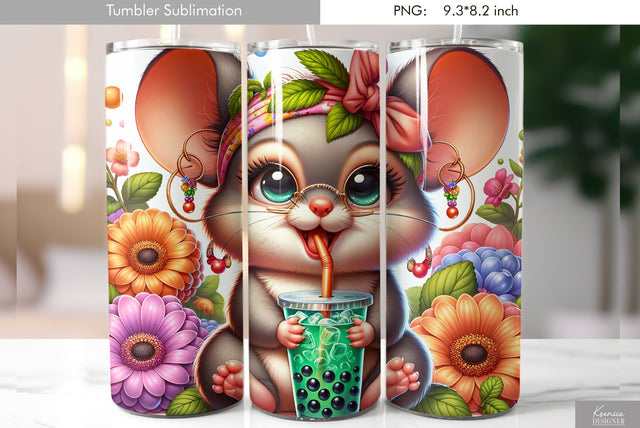 Cute cartoon animal. Kids tumbler design Sublimation Kseniia designer 