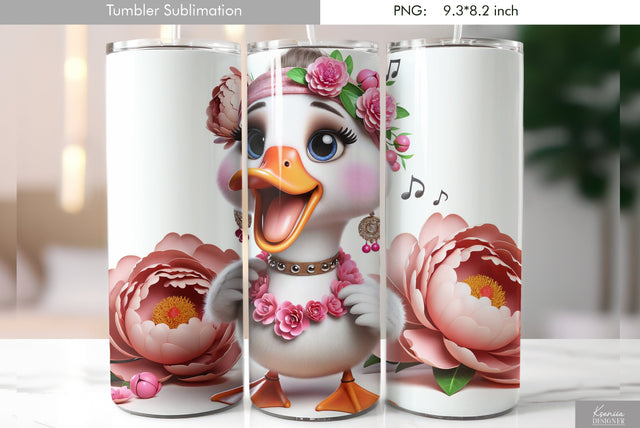 Cute cartoon animal. Kids tumbler design Sublimation Kseniia designer 