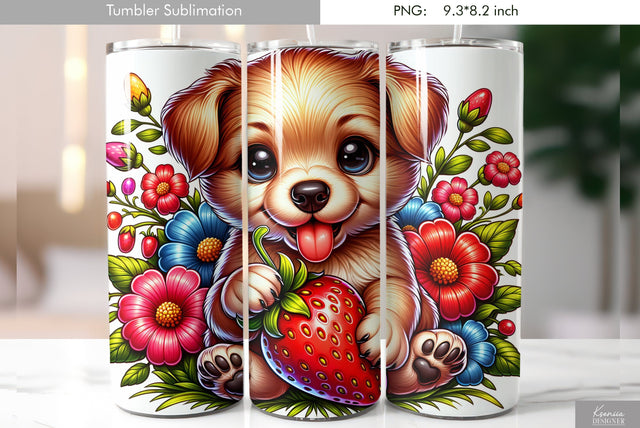 Cute cartoon animal. Kids tumbler design Sublimation Kseniia designer 