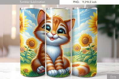 Cute cartoon animal. Kids tumbler design Sublimation Kseniia designer 