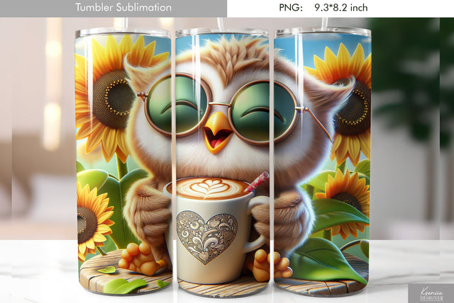 Cute cartoon animal. Kids tumbler design Sublimation Kseniia designer 