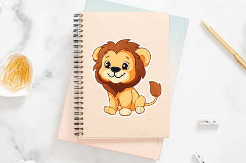 Cute Cartoon Animal Sticker Clipart Bundle Sublimation Regulrcrative 