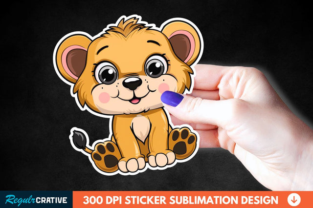 Cute Cartoon Animal Sticker Clipart Sublimation Regulrcrative 
