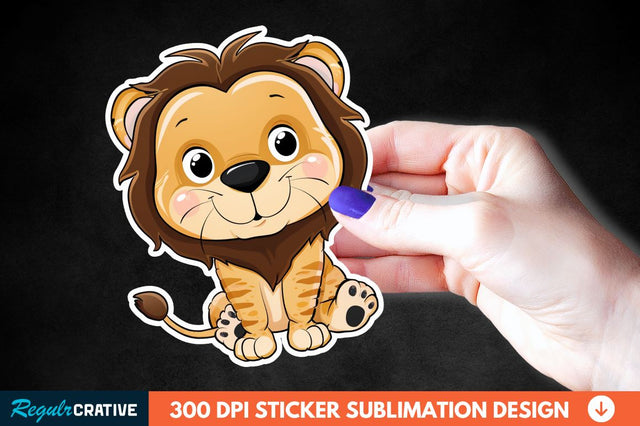 Cute Cartoon Animal Sticker Clipart Sublimation Regulrcrative 