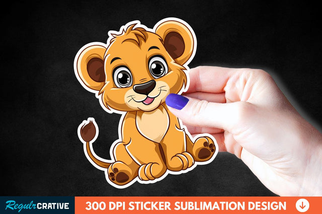 Cute Cartoon Animal Sticker Clipart Sublimation Regulrcrative 