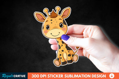 Cute Cartoon Animal Sticker Clipart Sublimation Regulrcrative 
