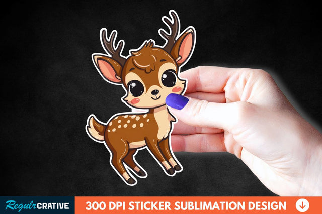 Cute Cartoon Animal Sticker Clipart Sublimation Regulrcrative 