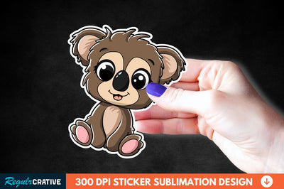 Cute Cartoon Animal Sticker Clipart Sublimation Regulrcrative 
