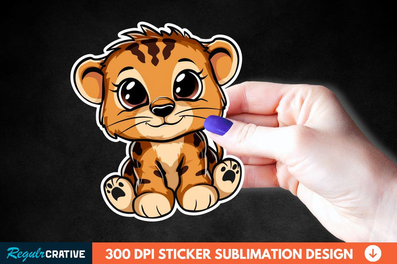Cute Cartoon Animal Sticker Clipart Sublimation Regulrcrative 