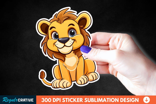 Cute Cartoon Animal Sticker Clipart Sublimation Regulrcrative 