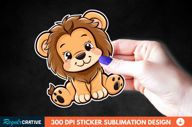 Cute Cartoon Animal Sticker Clipart Sublimation Regulrcrative 