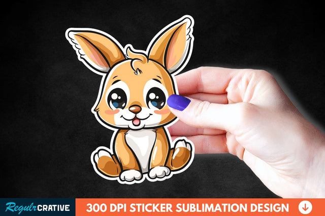 Cute Cartoon Animal Sticker Clipart Sublimation Regulrcrative 