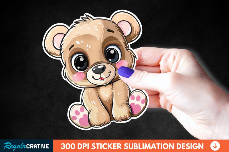 Cute Cartoon Animal Sticker Clipart Sublimation Regulrcrative 