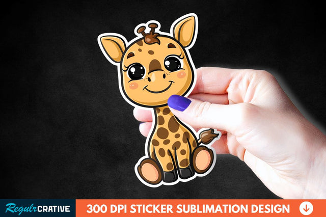 Cute Cartoon Animal Sticker Clipart Sublimation Regulrcrative 