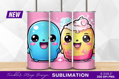 Cute Cartoon Character Tumbler Png Illustration Sublimation Regulrcrative 
