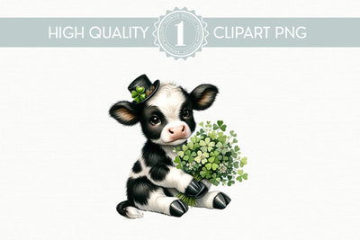 Cute Cartoon Cow Clipart, High Quality Digital Download Sublimation BijouBay 