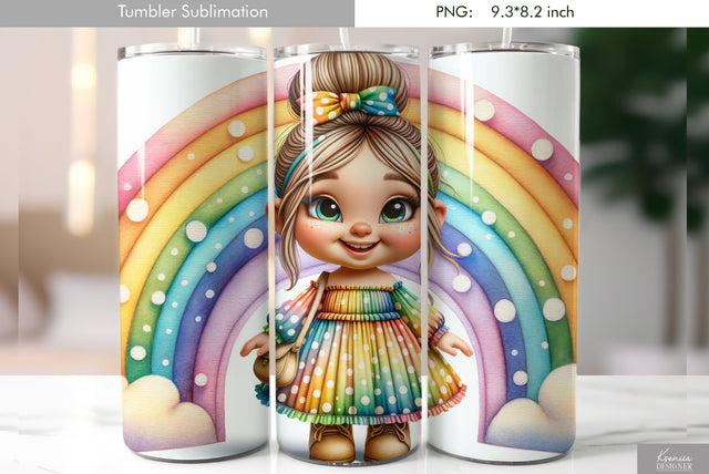 Cute cartoon gnome. Kids tumbler design Sublimation Kseniia designer 
