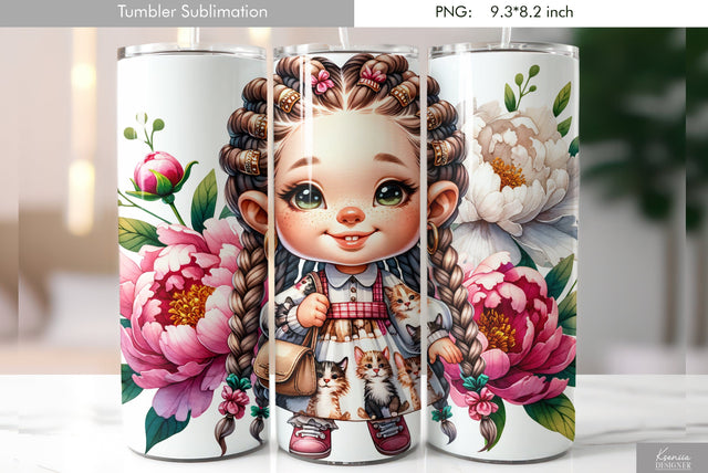 Cute cartoon gnome. Kids tumbler design Sublimation Kseniia designer 