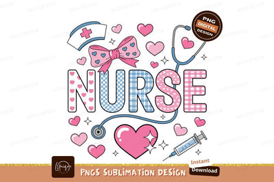 Cute Cartoon Nurse Design Sublimation Png Sublimation Designangry 
