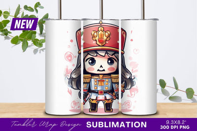 Cute Cartoon Nutcracker Character Tumbler Png Sublimation Regulrcrative 