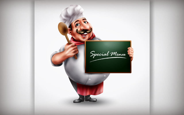 Cute Cartoon Stomach Chef holding special menu SVG naemmiah021 