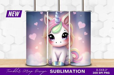 Cute Cartoon Unicorn Sitting In The Clouds Sublimation Regulrcrative 