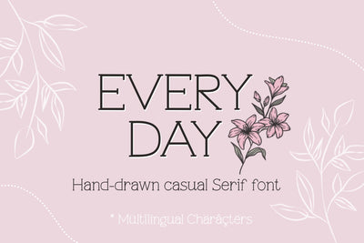 Cute Casual Handwritten Serif Font - Every Day, Handwritten font Font Mastilo Designs 