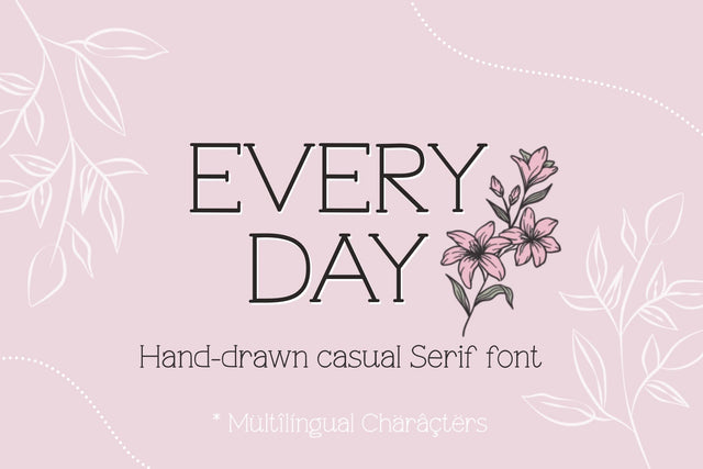 Cute Casual Handwritten Serif Font - Every Day, Handwritten font Font Mastilo Designs 