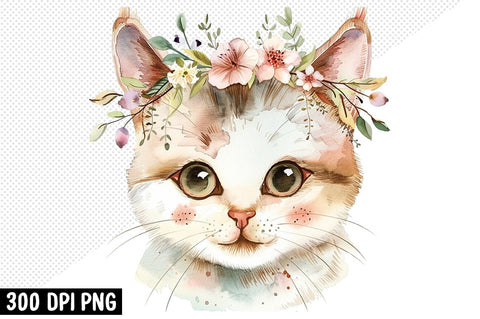 Cute Cat Clipart PNG Bundle SVG CraftingStudio 